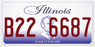 IL license plate B226687