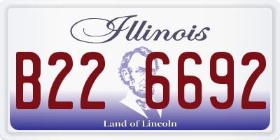 IL license plate B226692