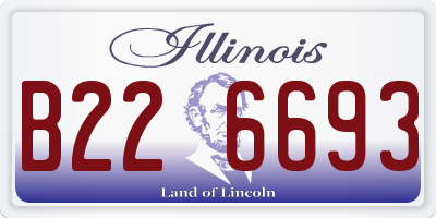 IL license plate B226693
