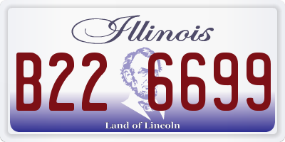 IL license plate B226699