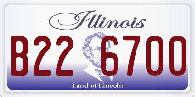 IL license plate B226700
