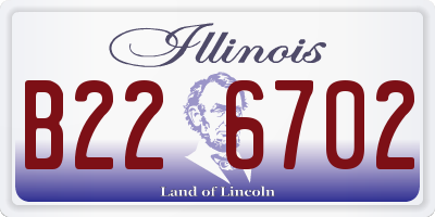 IL license plate B226702