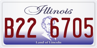 IL license plate B226705