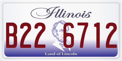 IL license plate B226712