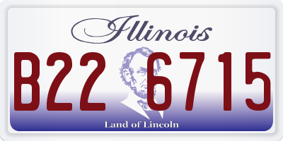 IL license plate B226715