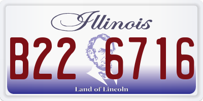 IL license plate B226716