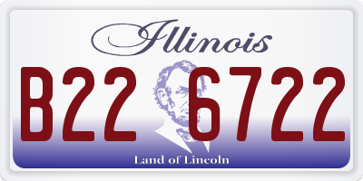 IL license plate B226722