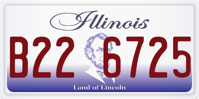 IL license plate B226725
