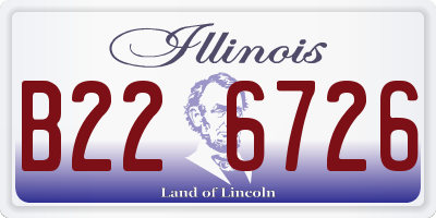 IL license plate B226726