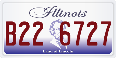 IL license plate B226727