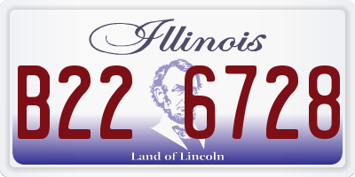 IL license plate B226728
