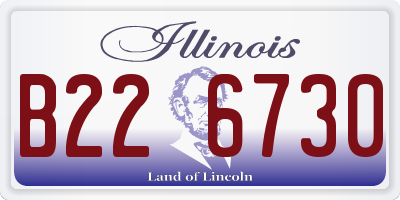 IL license plate B226730