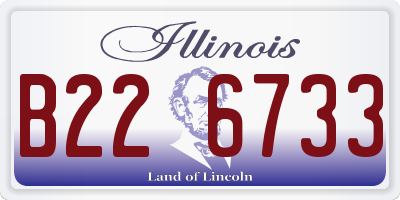 IL license plate B226733