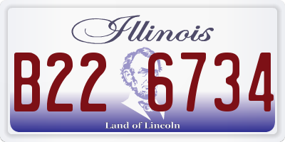 IL license plate B226734