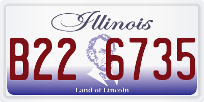 IL license plate B226735