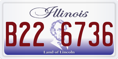 IL license plate B226736