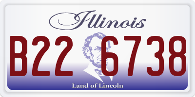 IL license plate B226738