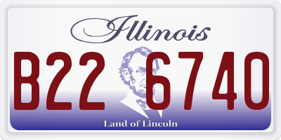 IL license plate B226740