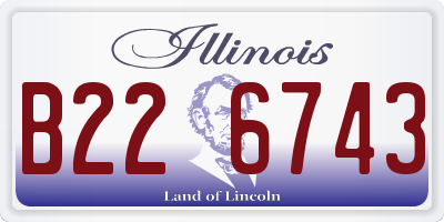 IL license plate B226743