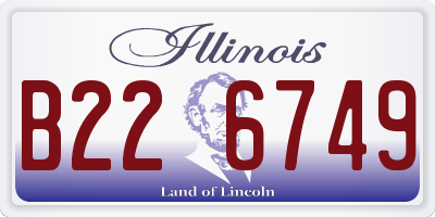 IL license plate B226749