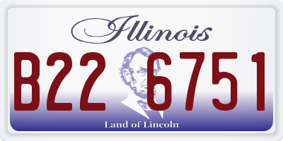 IL license plate B226751