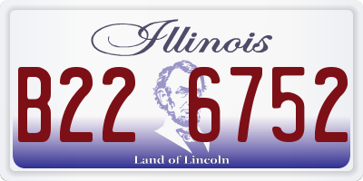 IL license plate B226752