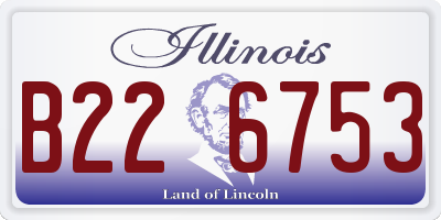 IL license plate B226753