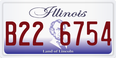 IL license plate B226754