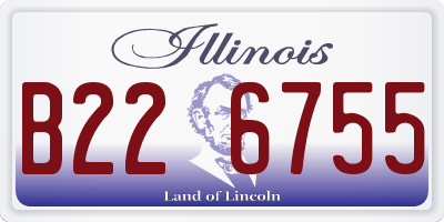 IL license plate B226755