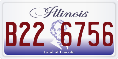 IL license plate B226756