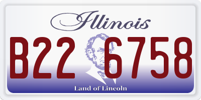 IL license plate B226758
