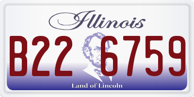 IL license plate B226759