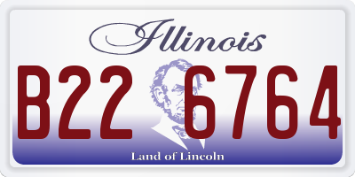 IL license plate B226764