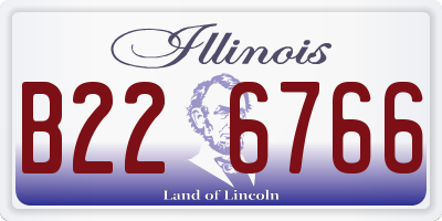 IL license plate B226766