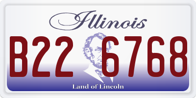 IL license plate B226768