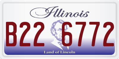 IL license plate B226772
