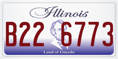 IL license plate B226773