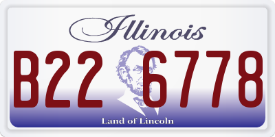 IL license plate B226778