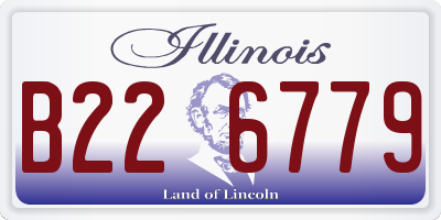 IL license plate B226779
