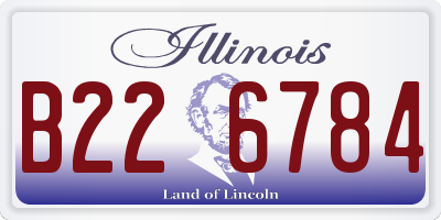 IL license plate B226784