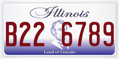 IL license plate B226789