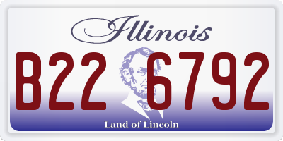 IL license plate B226792