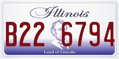 IL license plate B226794