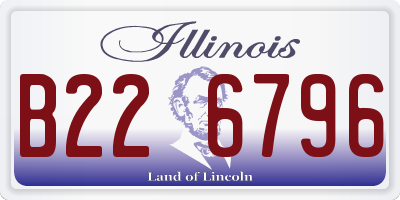 IL license plate B226796