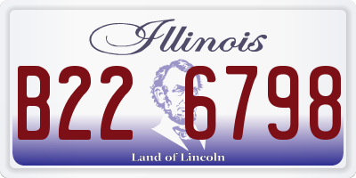 IL license plate B226798