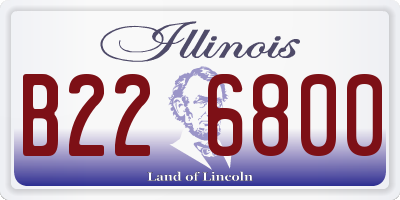IL license plate B226800
