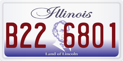 IL license plate B226801