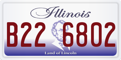 IL license plate B226802