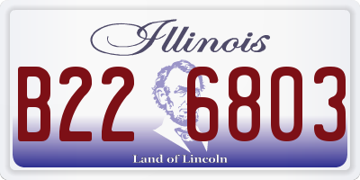 IL license plate B226803