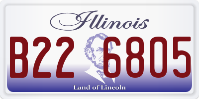 IL license plate B226805